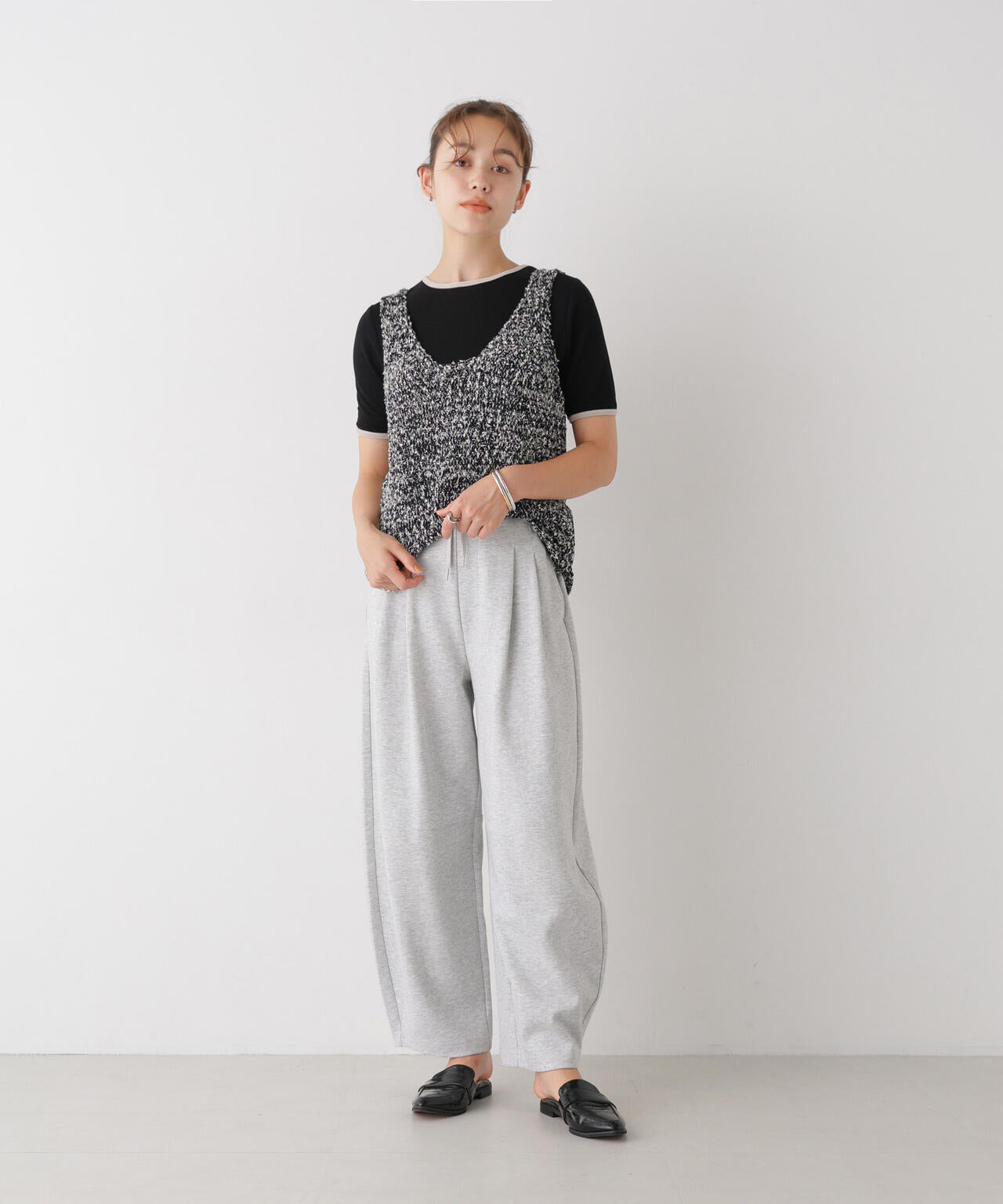 WEB限定/ベロアパイピングリンガーTシャツ 6736224313