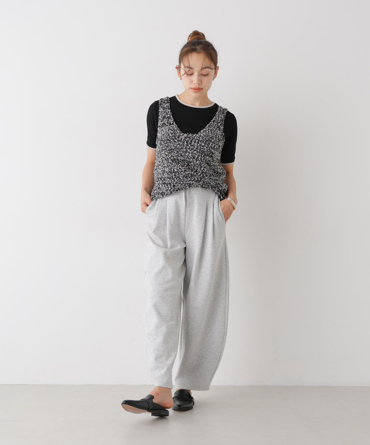 WEB限定/ベロアパイピングリンガーTシャツ 6736224313