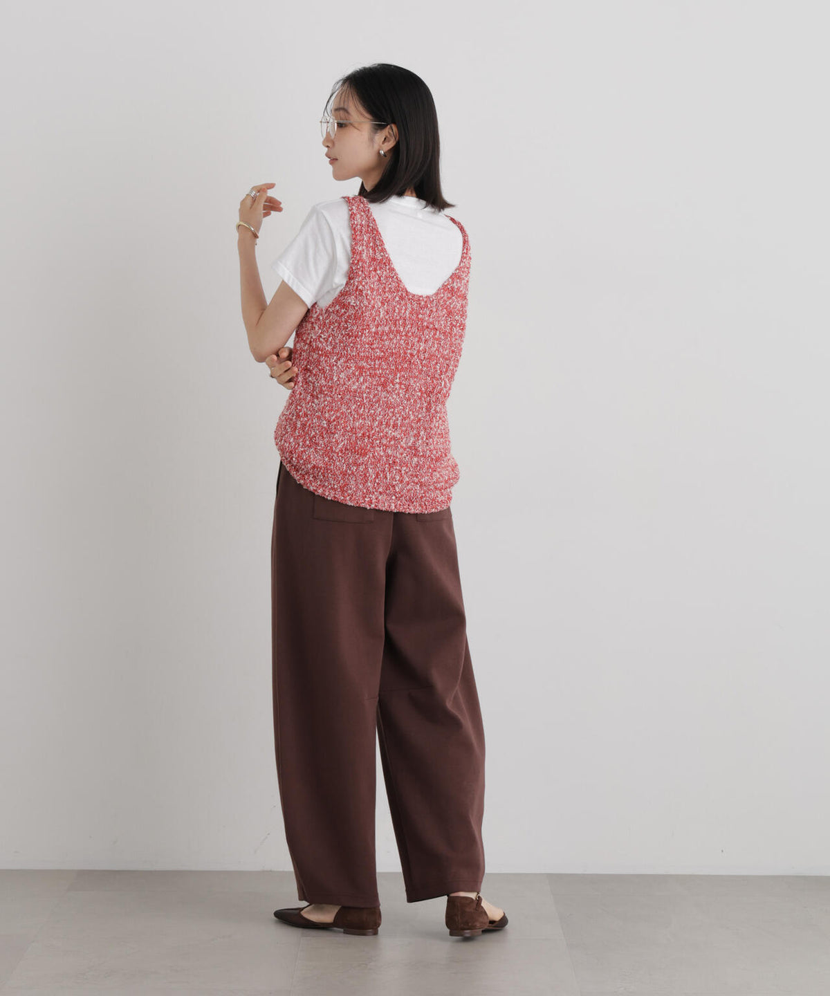 接触冷感ダンボールカットカーブシルエットパンツ(セットアップ可) 6736227306