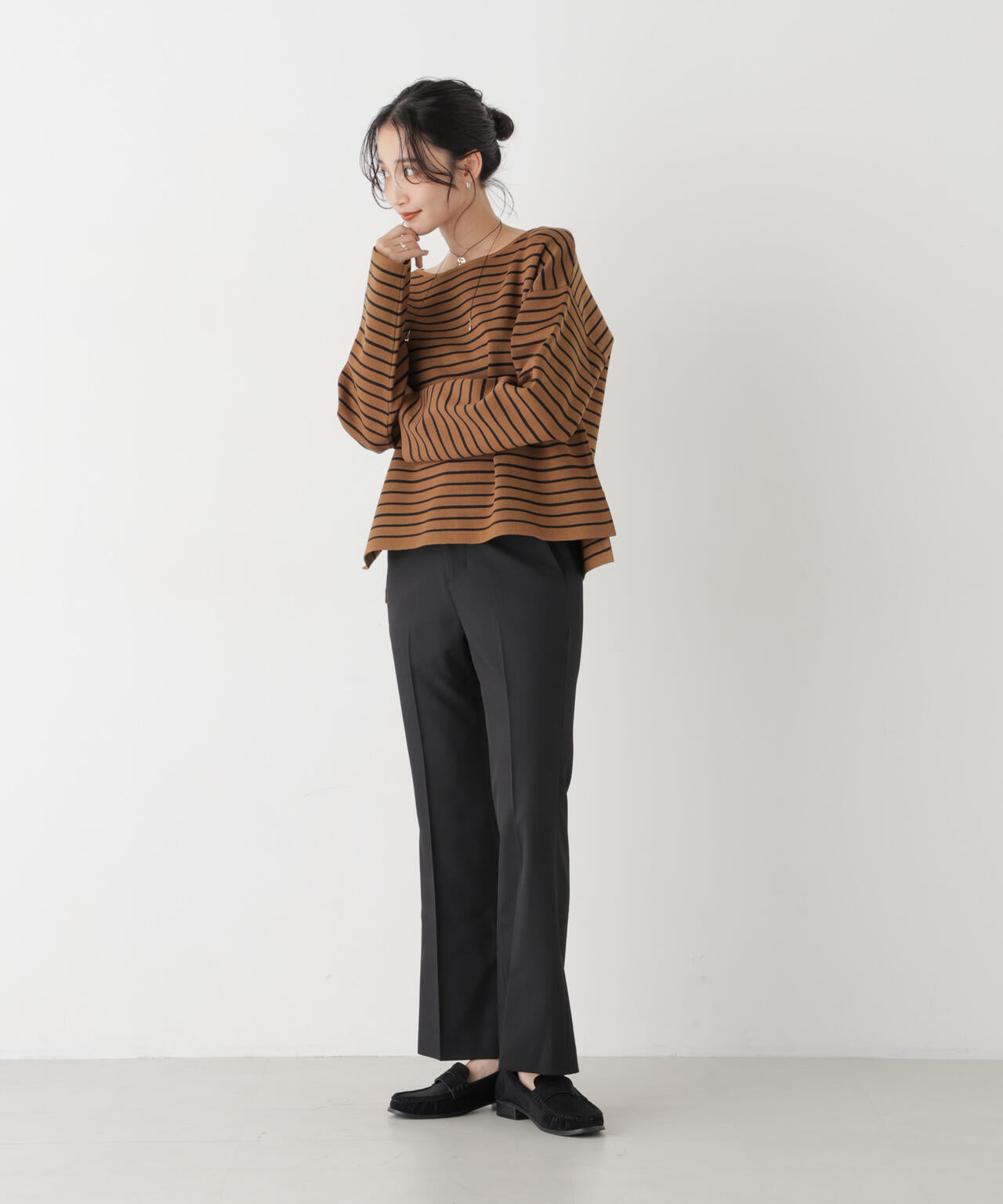 ツイルセンタープレスフレアパンツ(セットアップ可) 6736227312