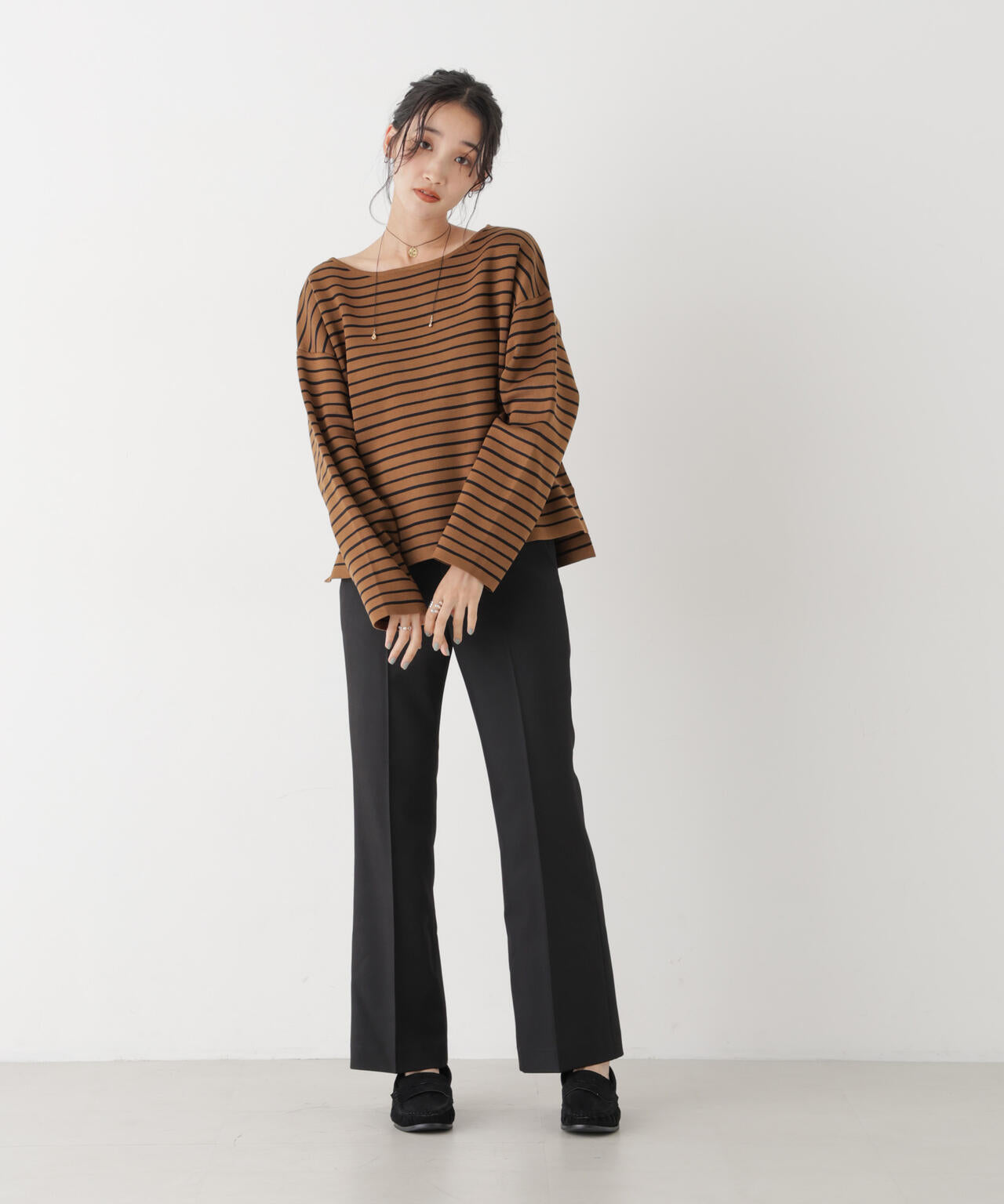 ツイルセンタープレスフレアパンツ(セットアップ可) 6736227312