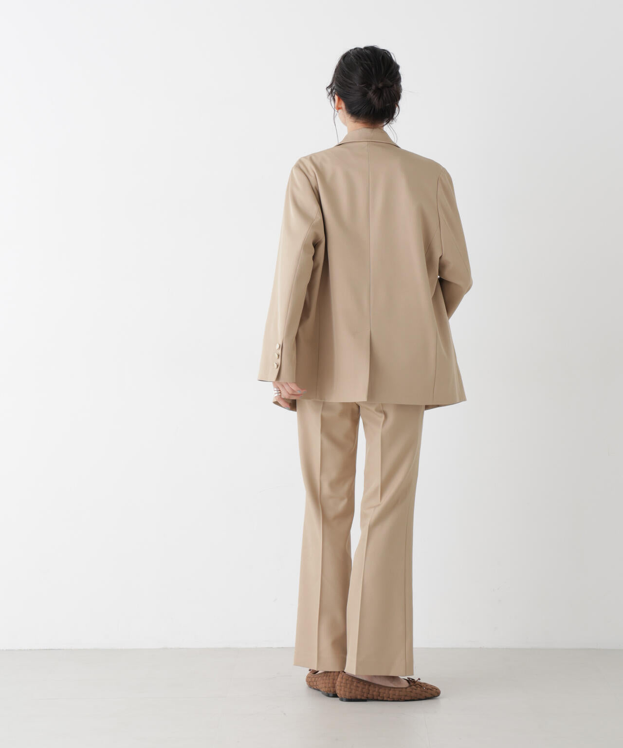 ツイルセンタープレスフレアパンツ(セットアップ可) 6736227312