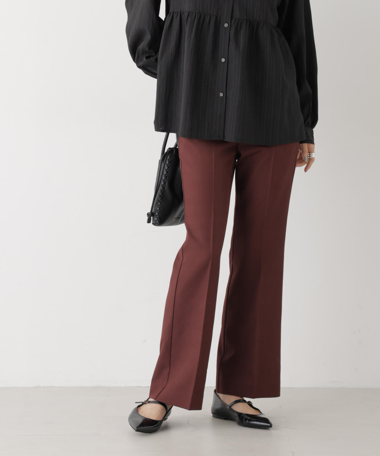 ツイルセンタープレスフレアパンツ(セットアップ可) 6736227312