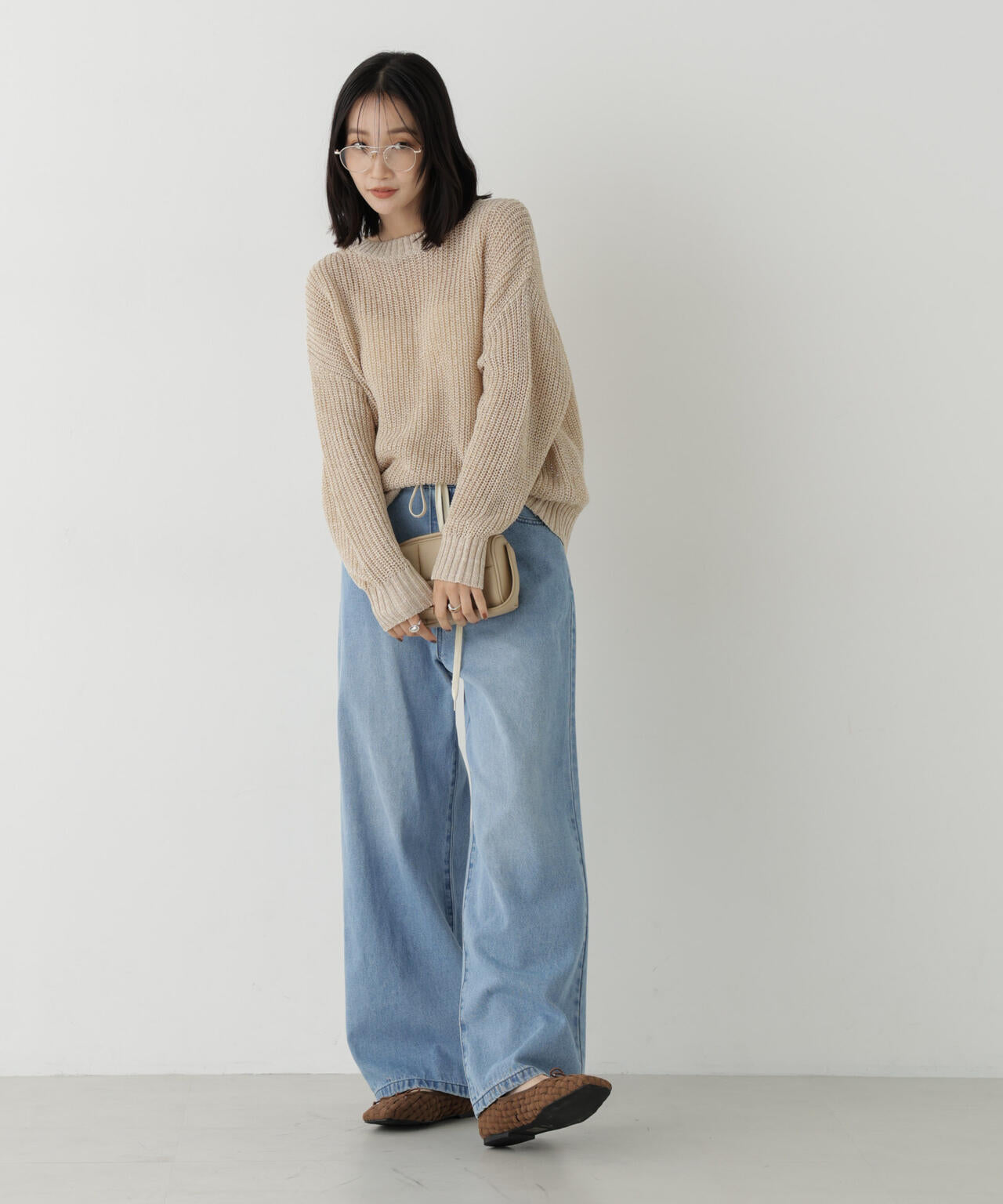 ドロストワイドデニムパンツ 6736227313