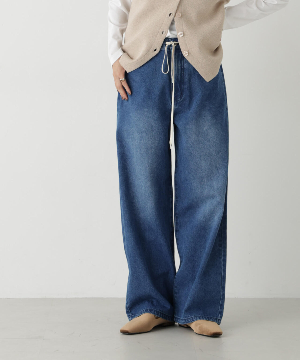 ドロストワイドデニムパンツ 6736227313
