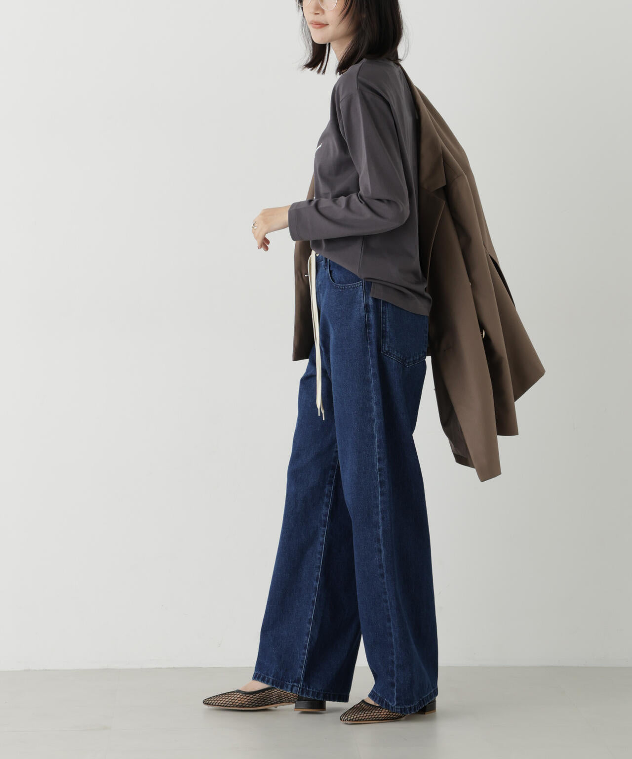 ドロストワイドデニムパンツ 6736227313