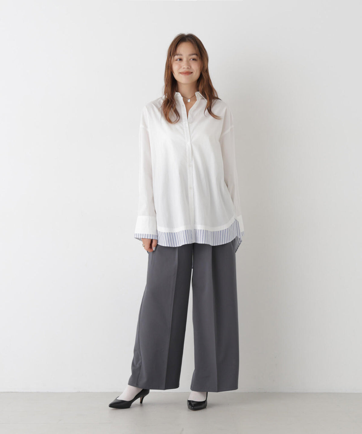 ツータックワイドツイルパンツ(セットアップ可) 6736227316