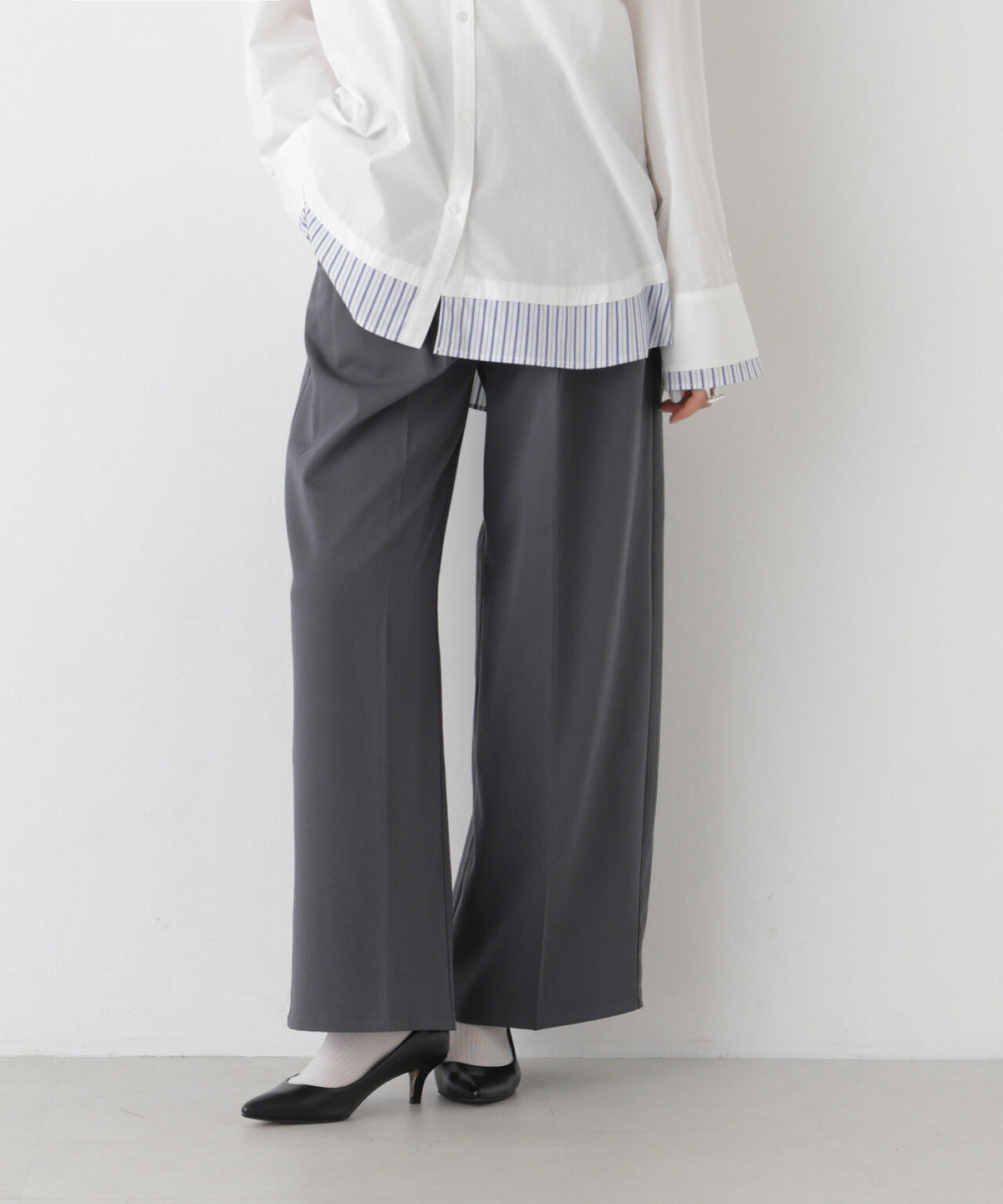 ツータックワイドツイルパンツ(セットアップ可) 6736227316