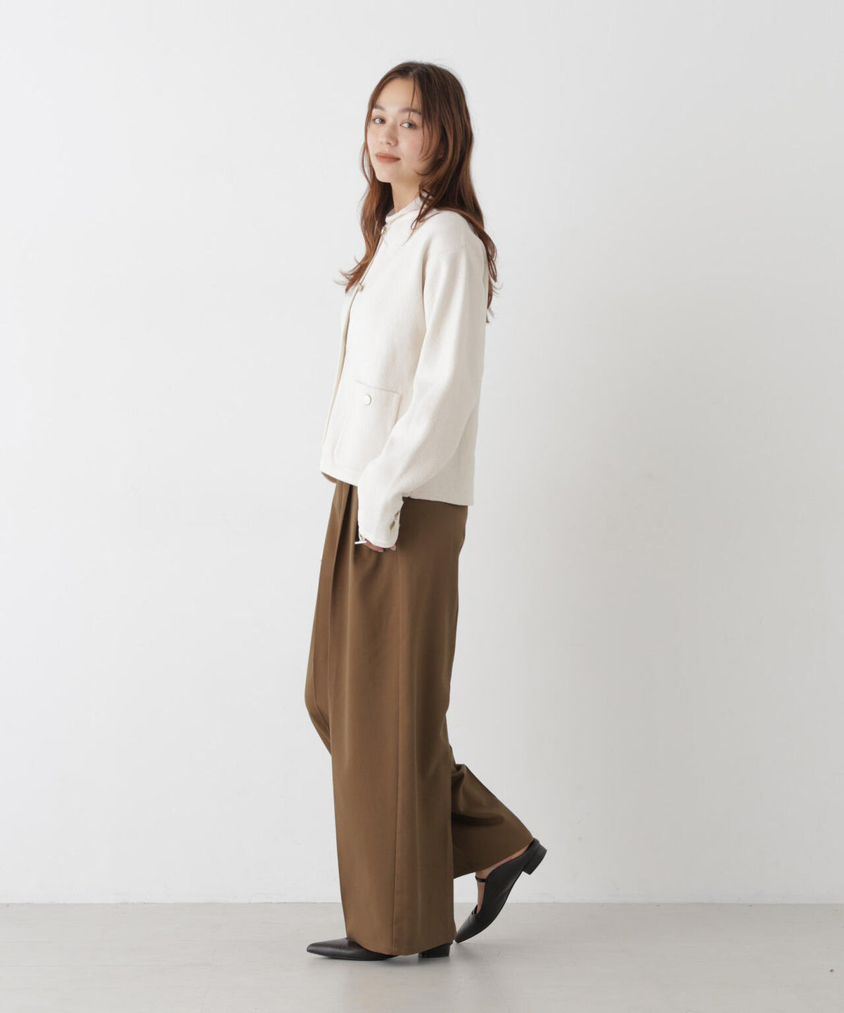 ツータックワイドツイルパンツ(セットアップ可) 6736227316