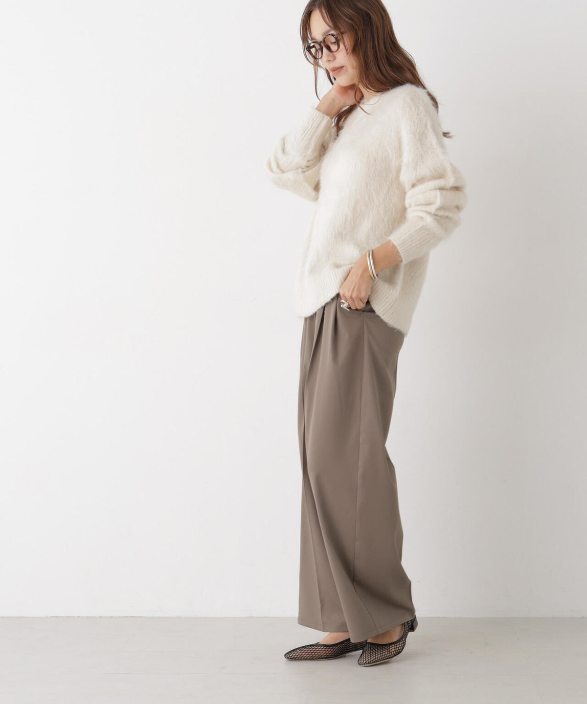 ツータックワイドツイルパンツ(セットアップ可) 6736227316