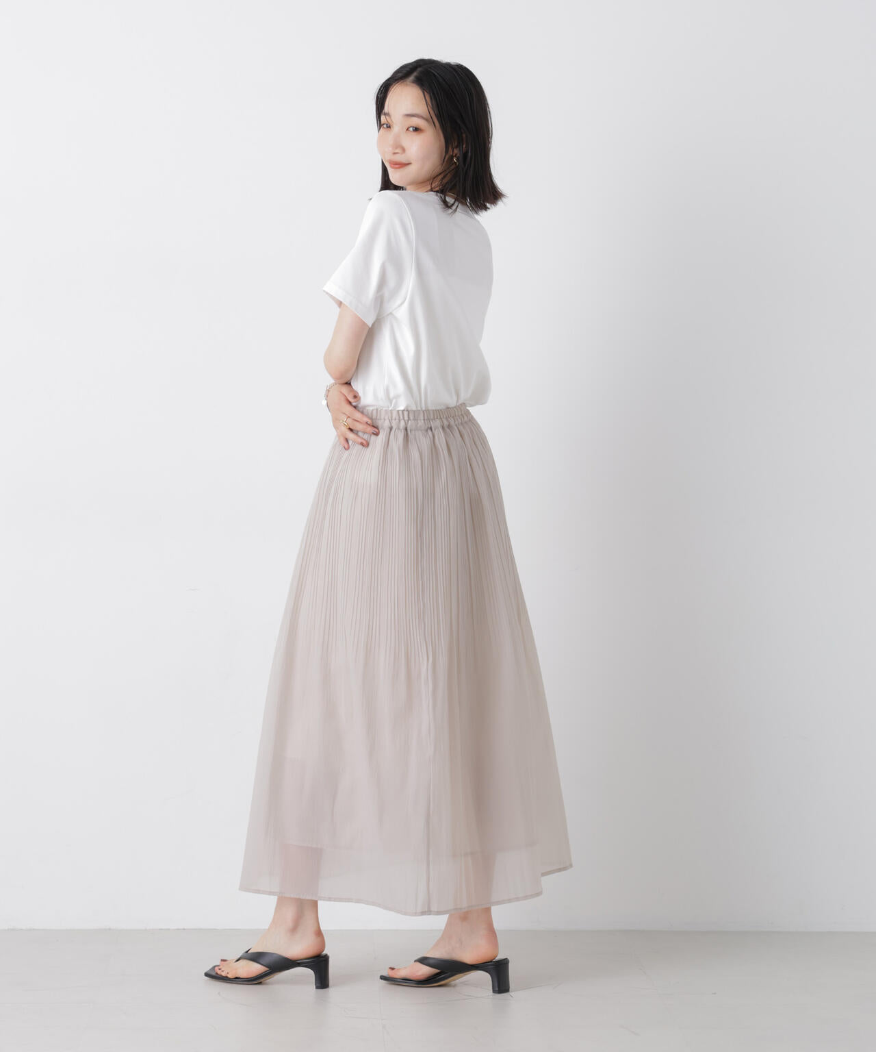 low tide シアースカート 消しプリーツソフトシアースカート