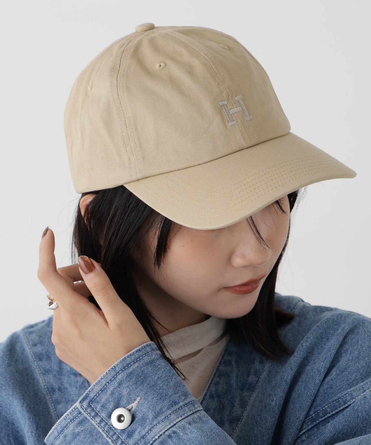 Healthknit/別注フロントH刺繍キャップ 6736239301