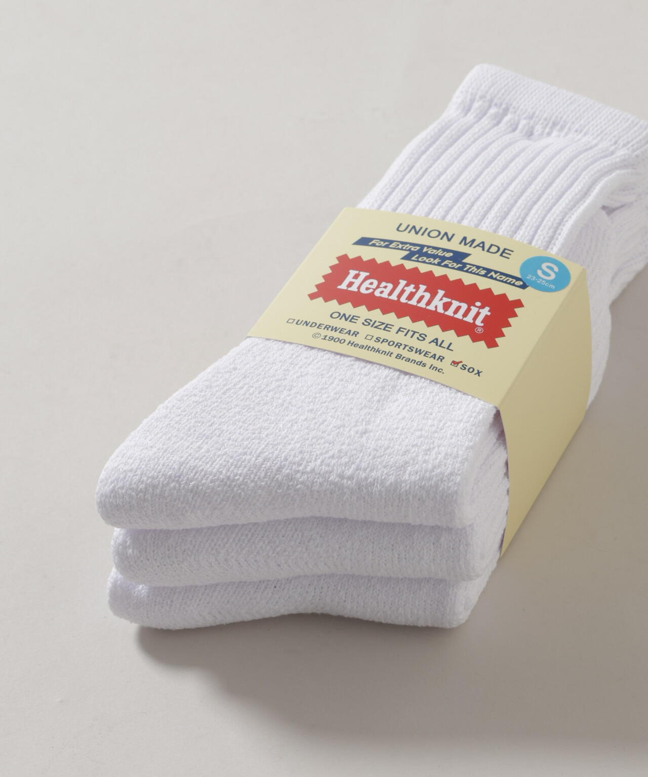 Healthknit/シンカーWHITE無地SOX 3足set 6736251300