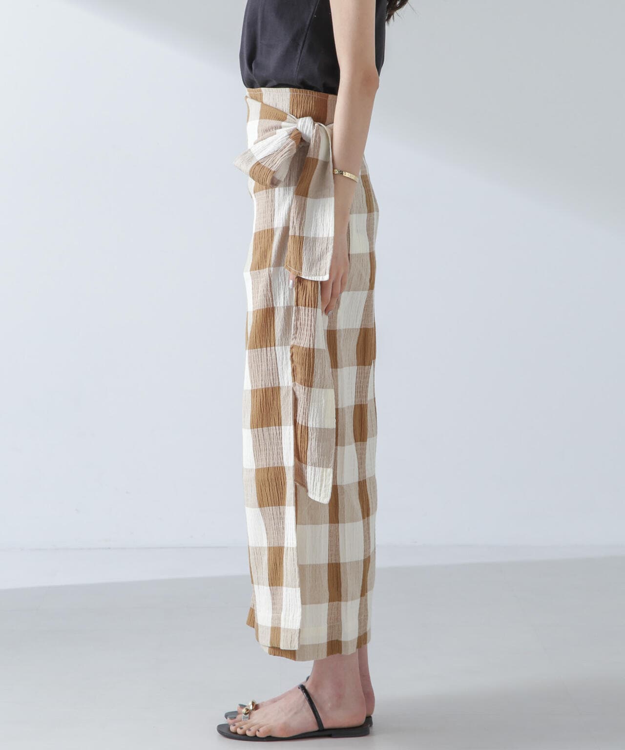 RITA ROW/Checkered pareo skirt 6714130010