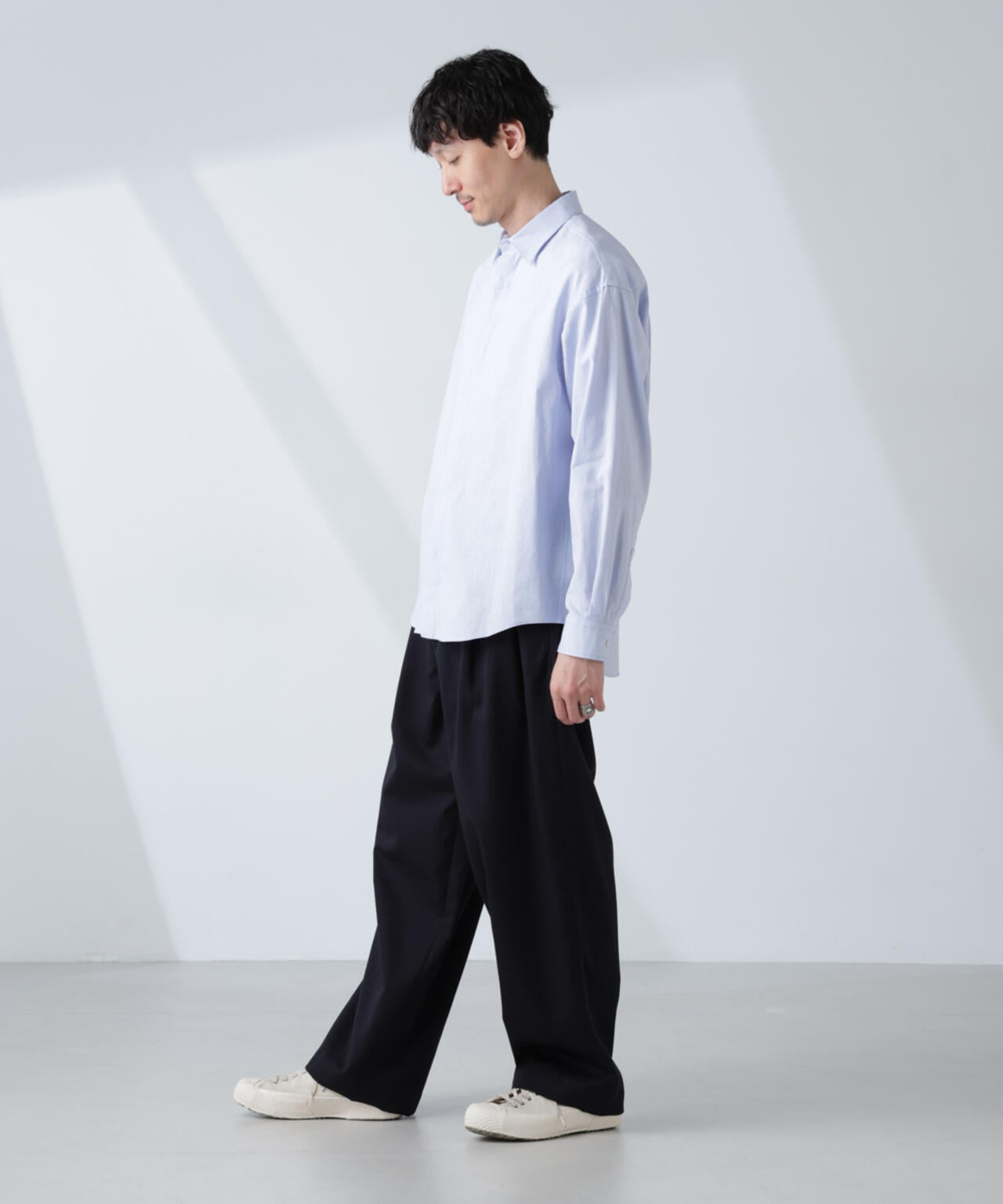 「BELGIUM LINEN FABRICS」リネンコットンレギュラーシャツ 6685120218