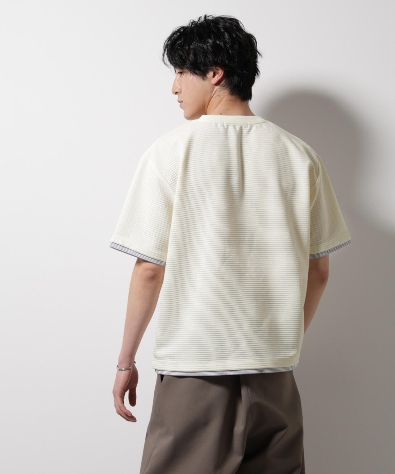 ガーターフェイクレイヤードTシャツ 半袖 6725124236