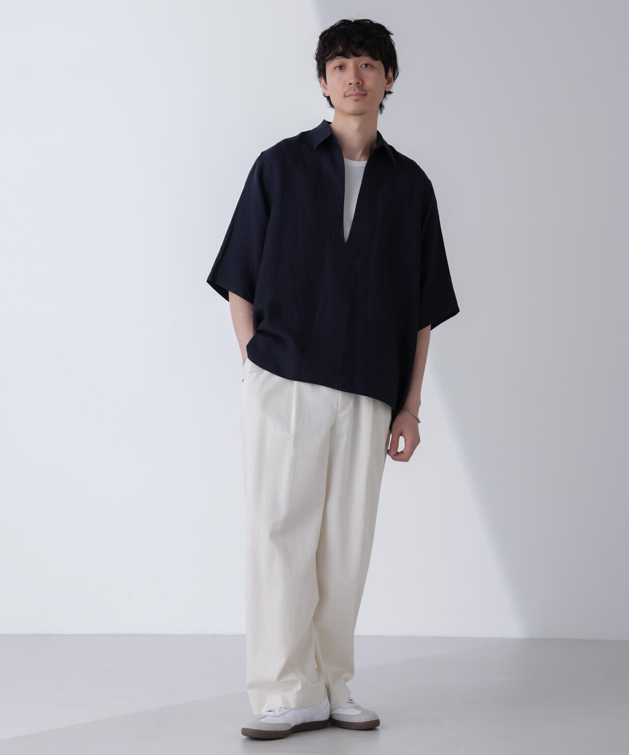 ダブルカバーツイルスキッパーシャツ 6684121219