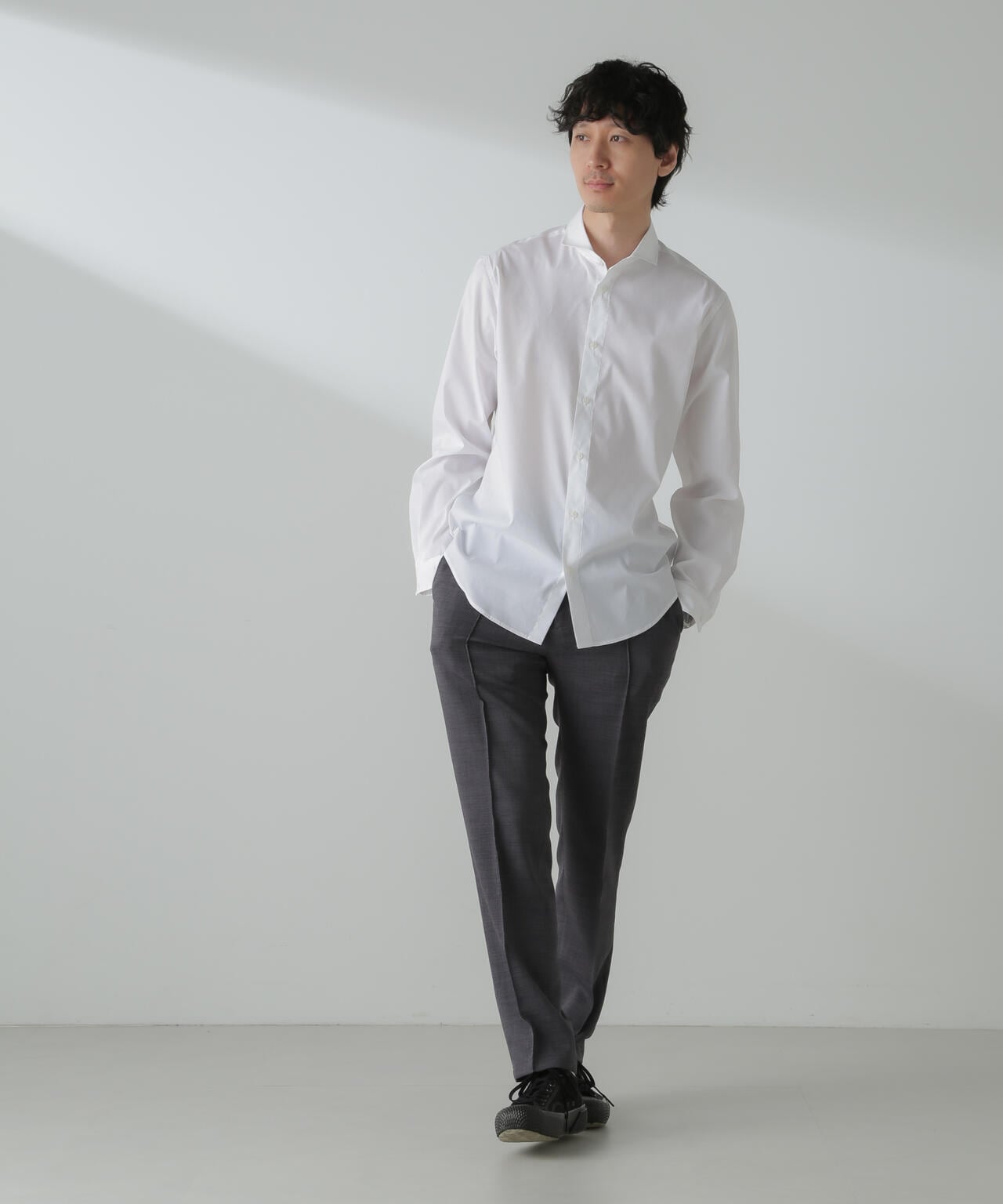 「ICE FLOW LINEN」カッタウェイシャツ 長袖 6684120224