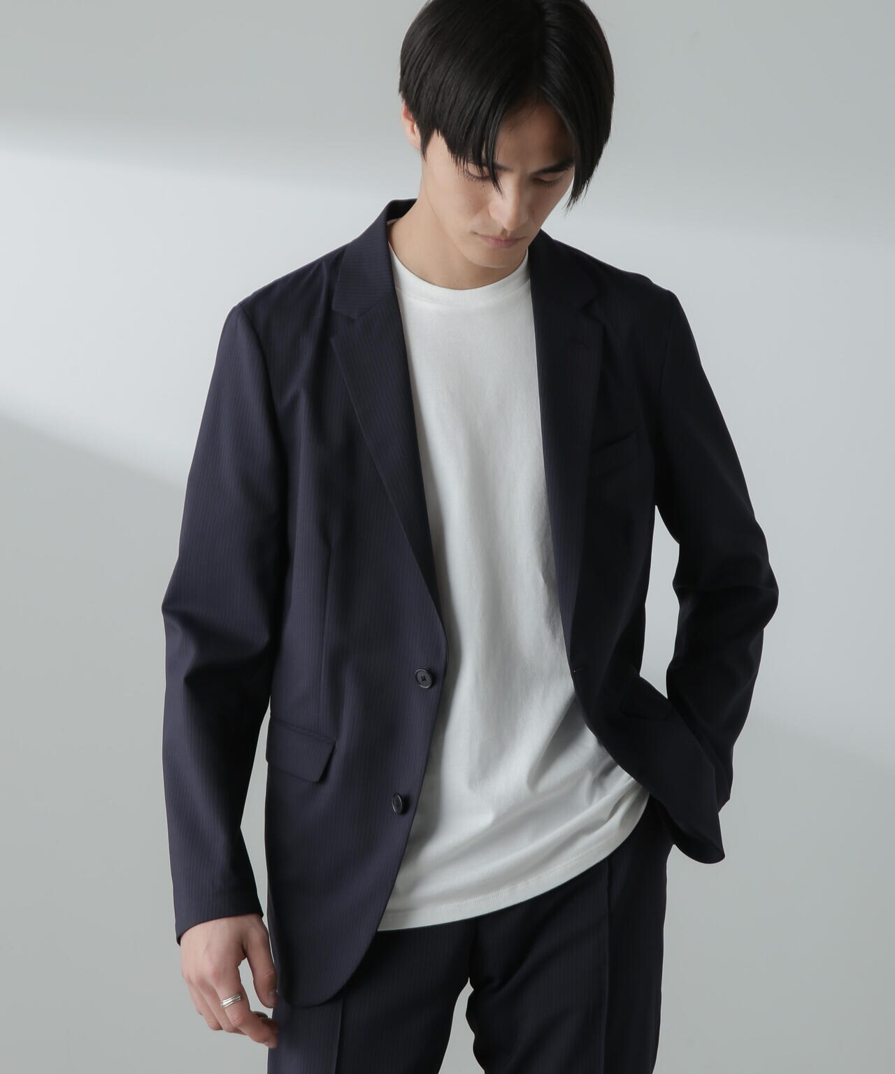 N JACKET」サマーウール TW ストライプ ジャケット (セットアップ可)