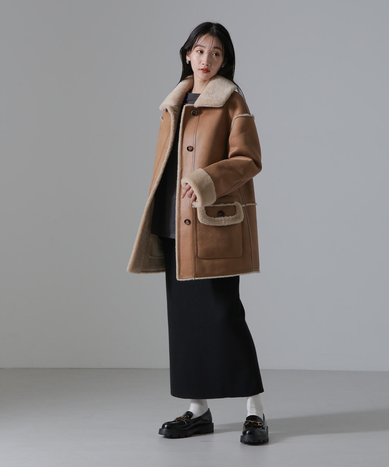 URBANCODE アーバンコード / フェイクスエード ファー リバーシブル  