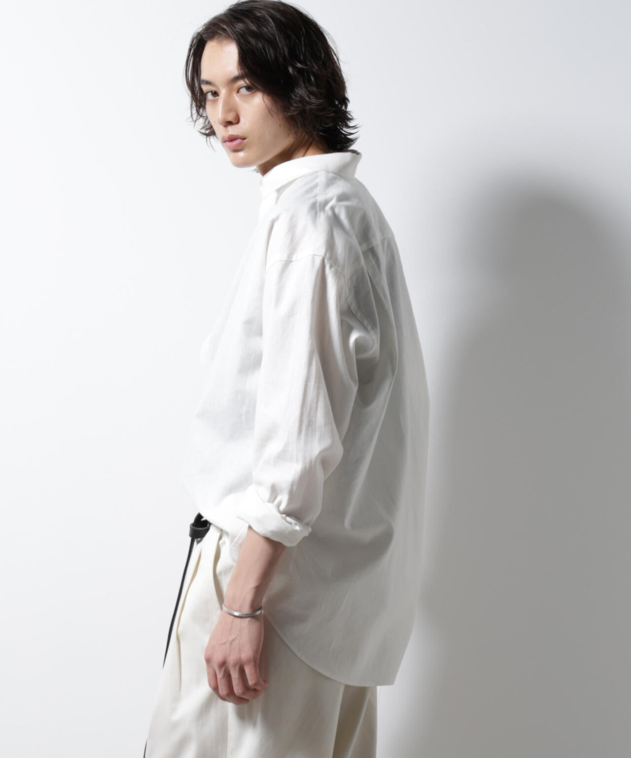 「BELGIUM LINEN FABRICS」リネンコットンレギュラーシャツ 6685120218