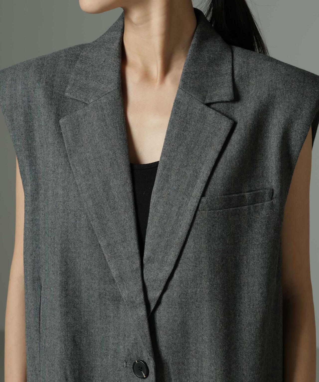 SECOND FEMALE/Hollanda Oversize Waistcoat（セットアップ可） 6714225004