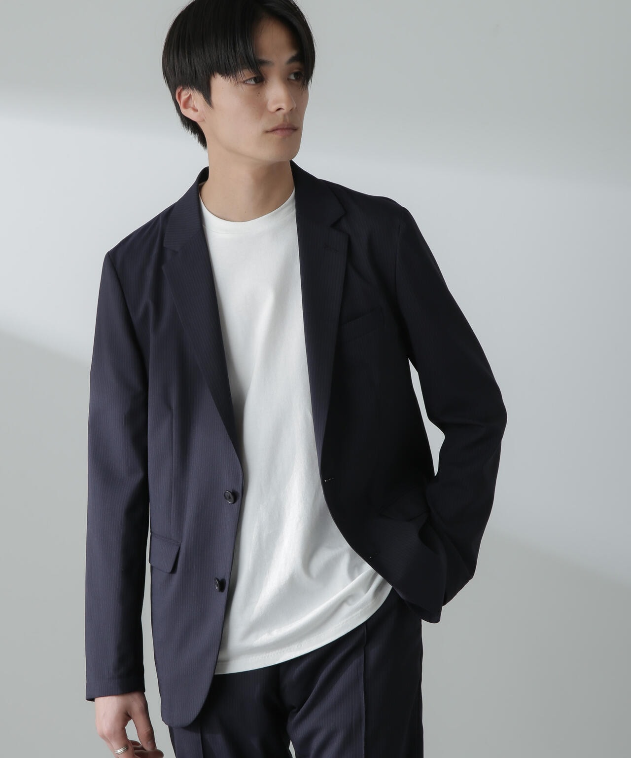 N JACKET」サマーウール TW ストライプ ジャケット (セットアップ可)