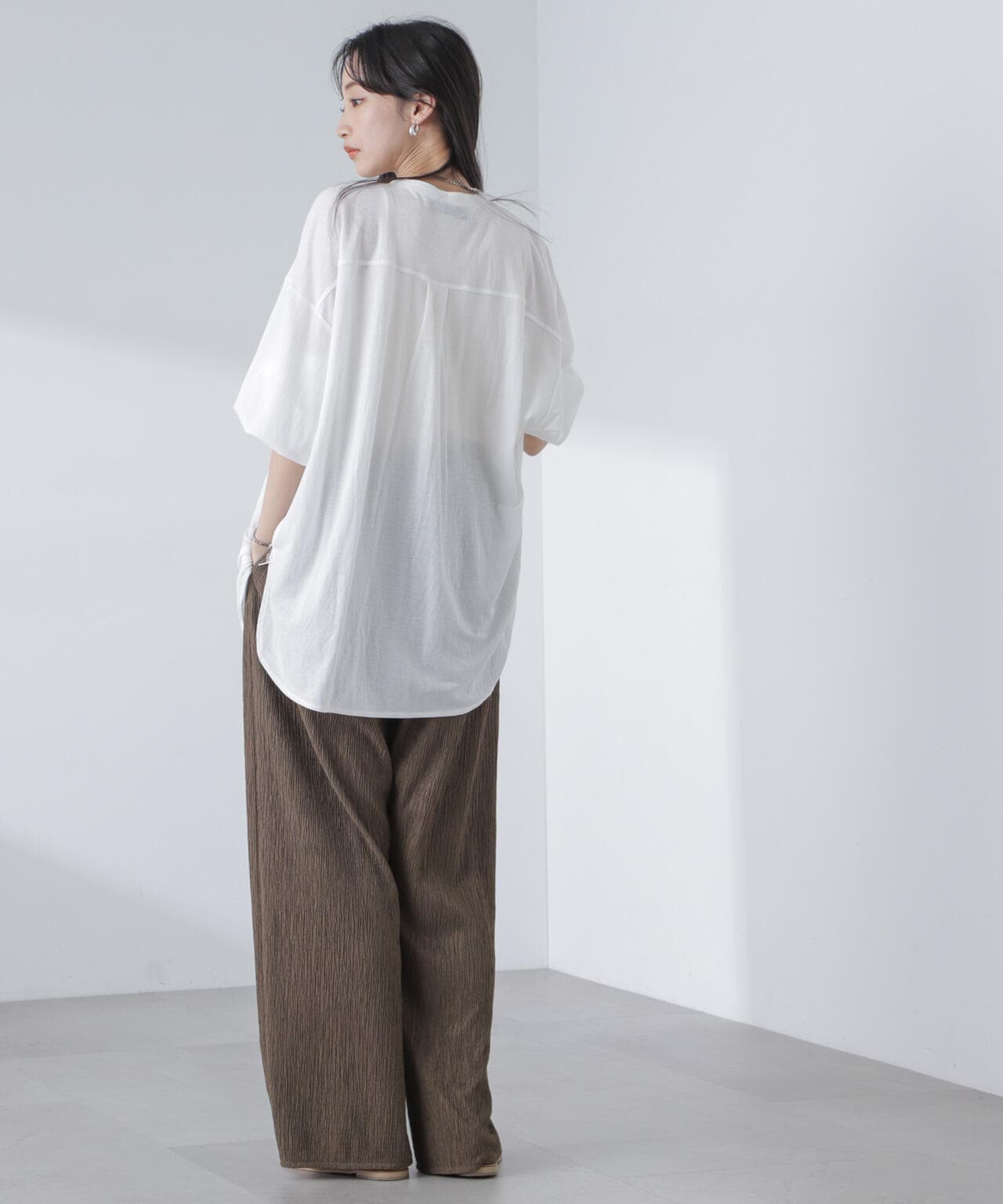 シアーカットワイドシャツ 6734123314