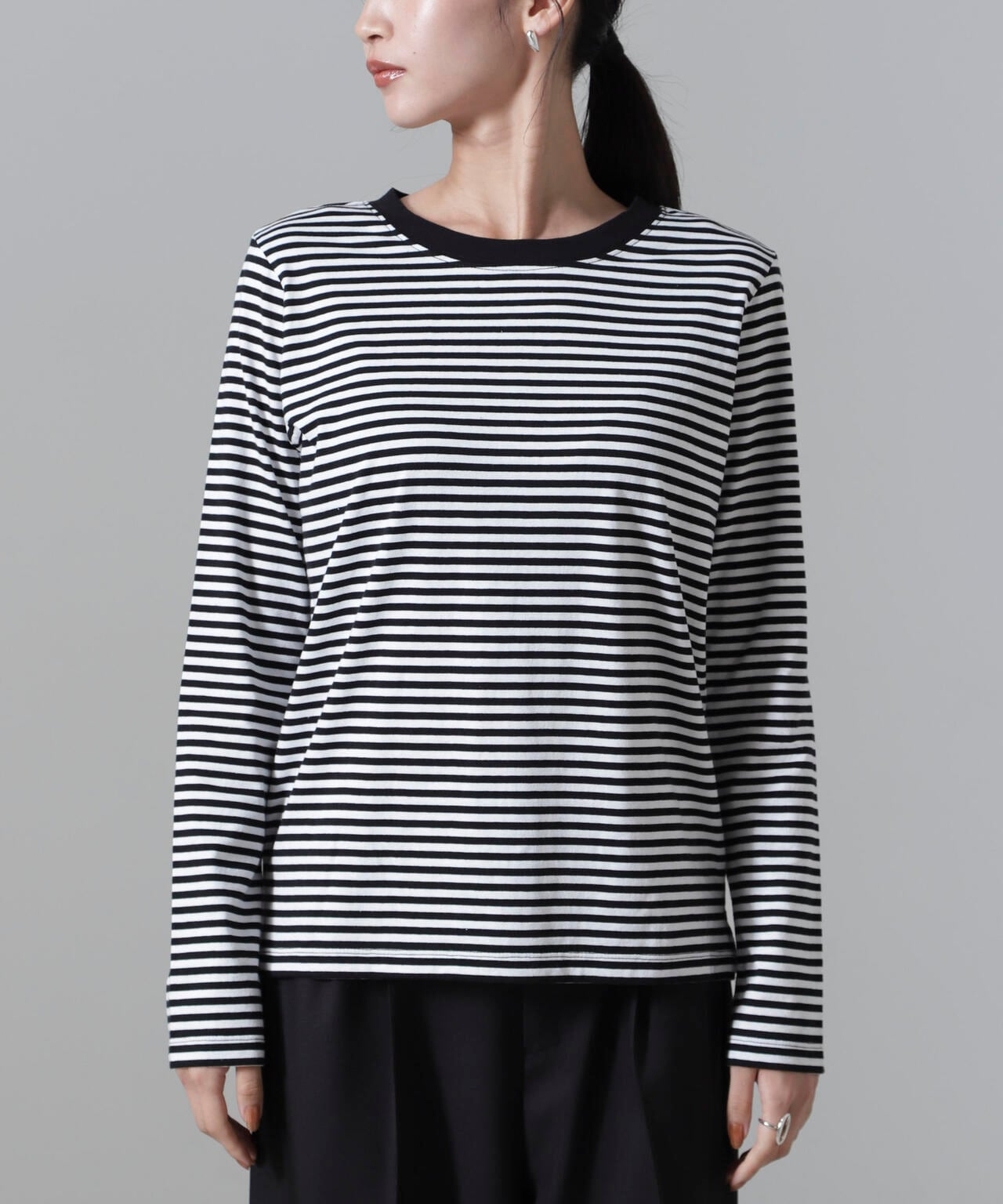 ボーダーロングスリーブＴシャツ 6734223306