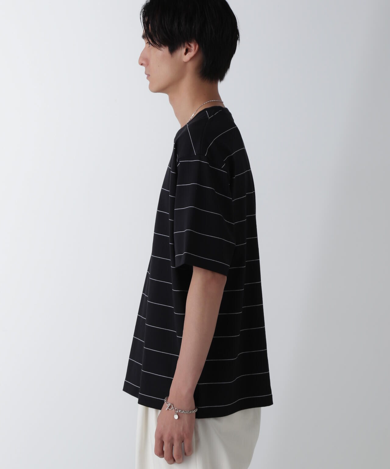リラックスボーダーTシャツ 半袖 6724224220
