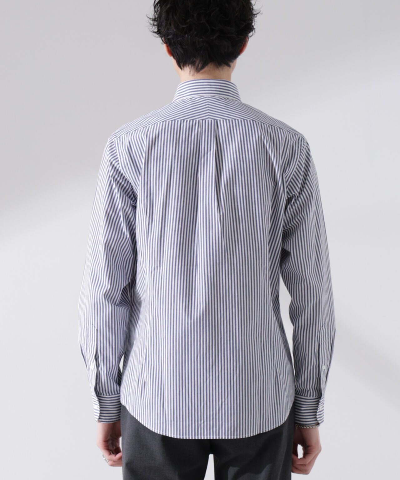 ｢N shirt｣Anti Soaked(R) 汗染み防止ホリゾンタルカラーシャツ長袖 6685120202