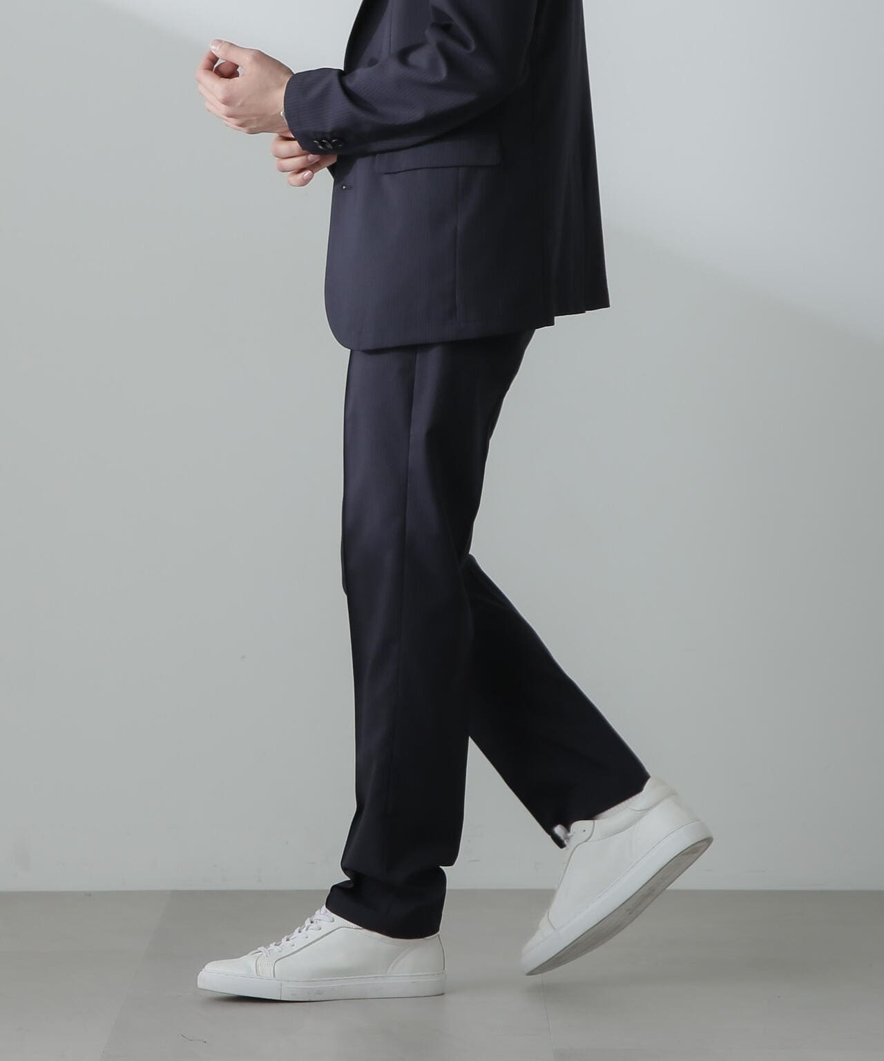 N TROUSERS」サマーウール TW ストライプ パンツ (セットアップ可)
