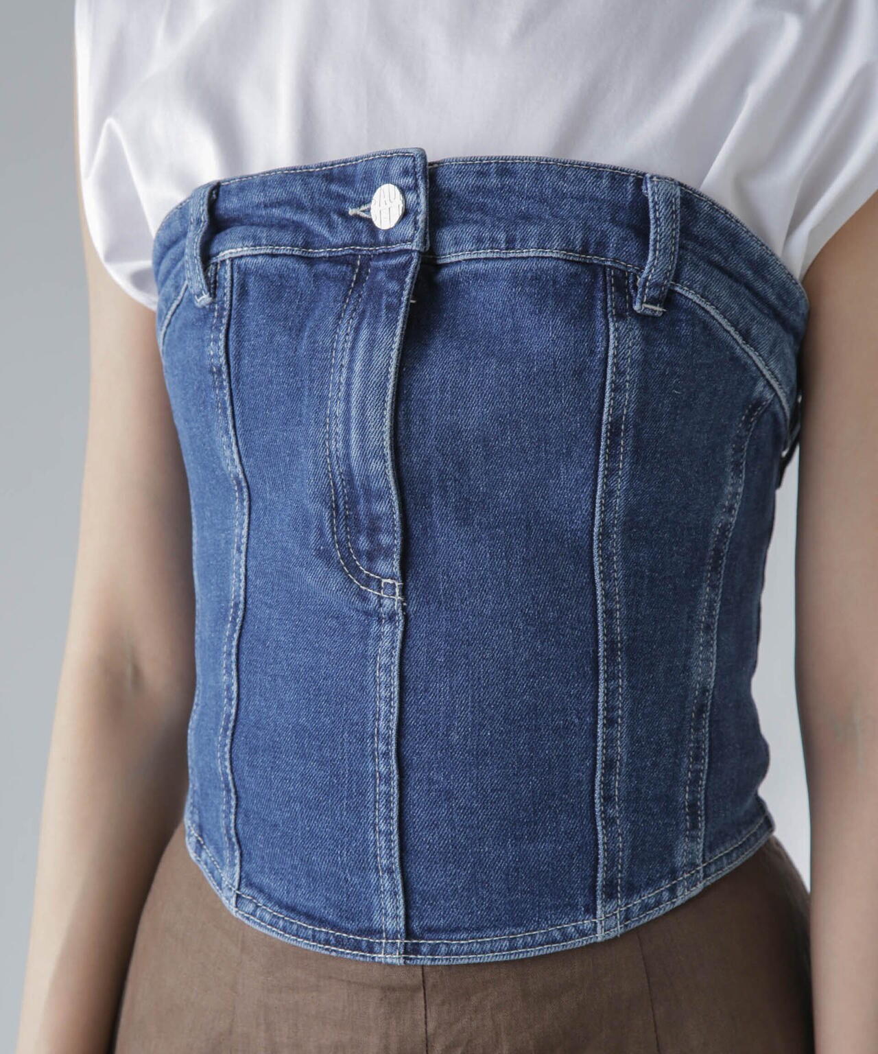 Baum und Pferdgarten / MANDI ORGANIC COTTON Denimビスチェ