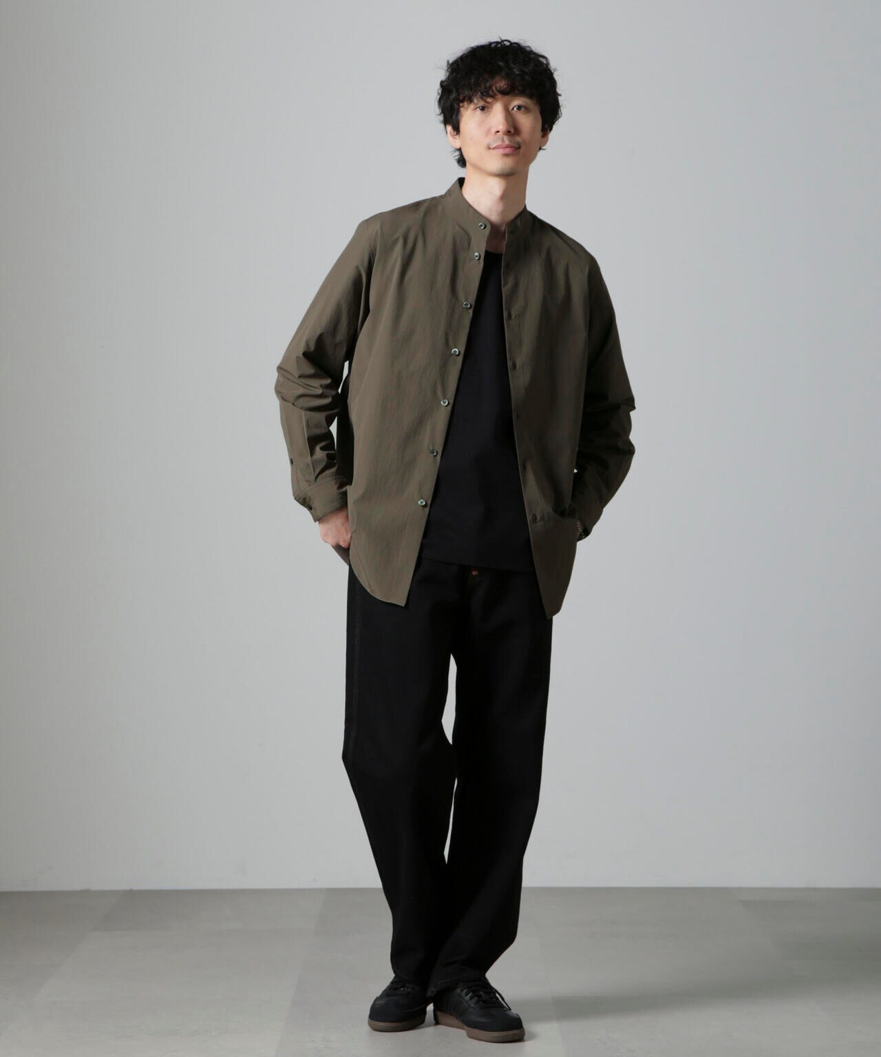37.5(R)Technology コンフォータブル バンドカラー シャツ