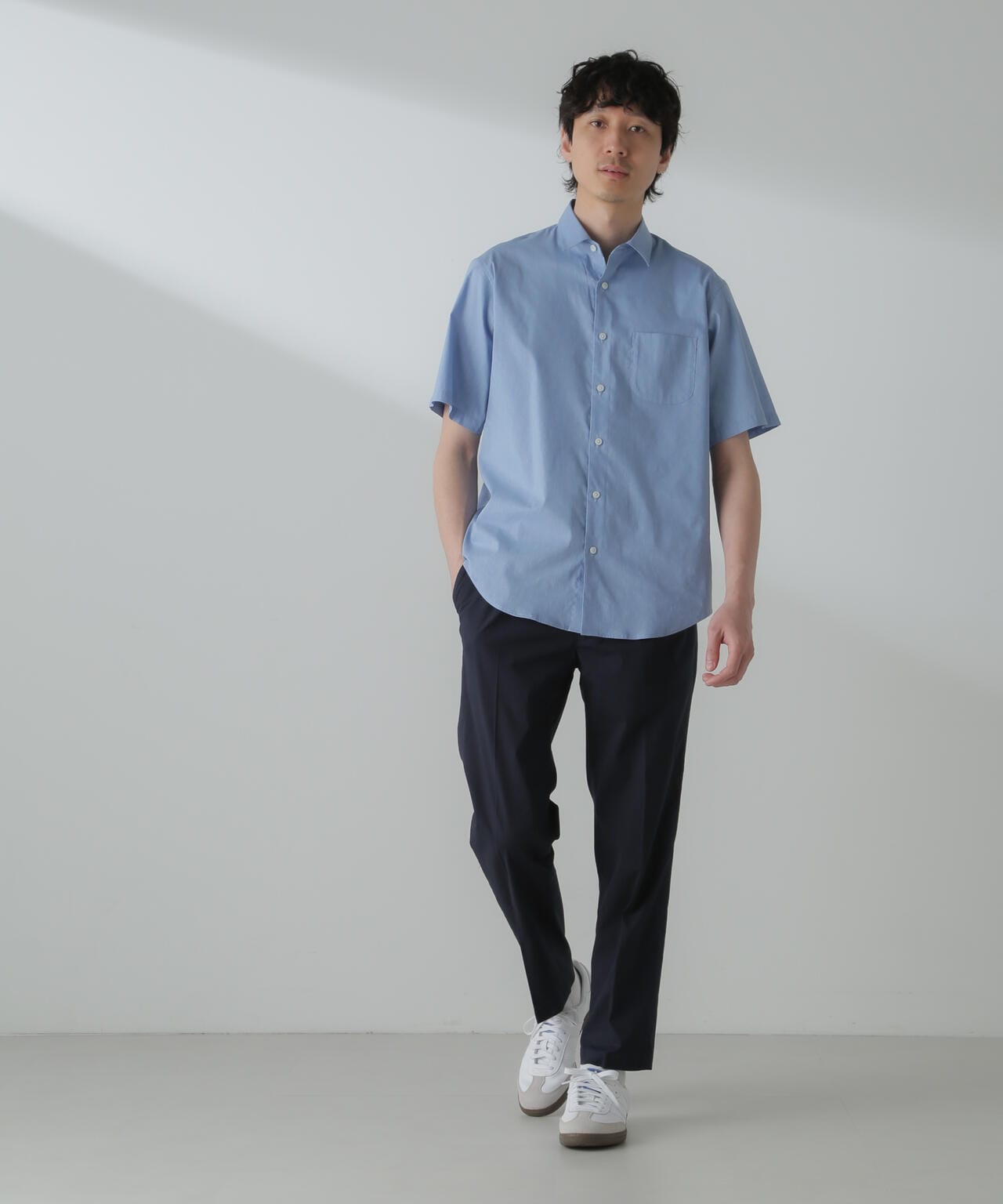 「ICE FLOW LINEN」レギュラーカラーシャツ 半袖 6684121206