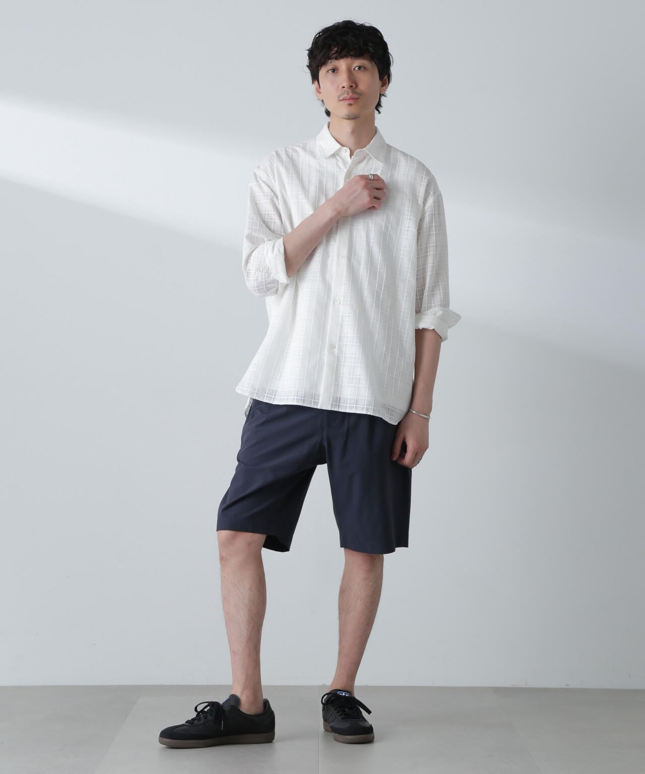 ストレッチ ワイド イージー ショートパンツ ( セット アップ 可 ) 