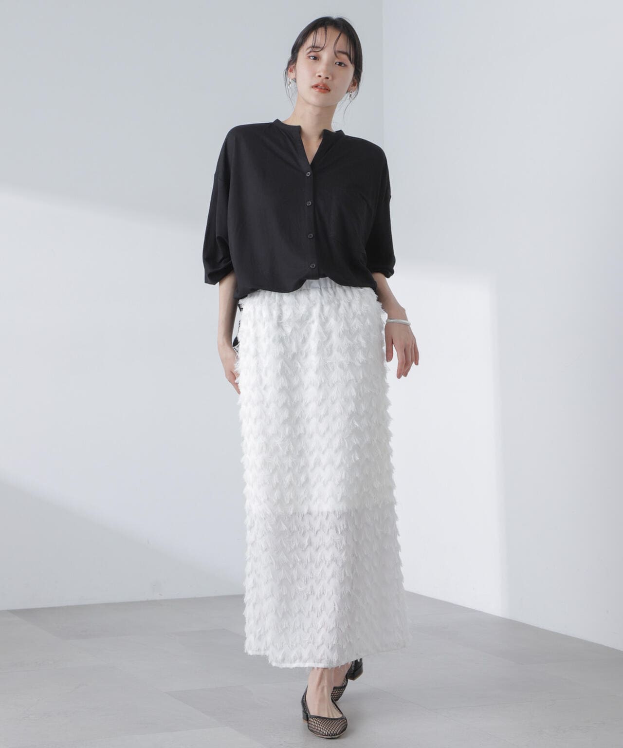 シアーカットワイドシャツ 6734123314