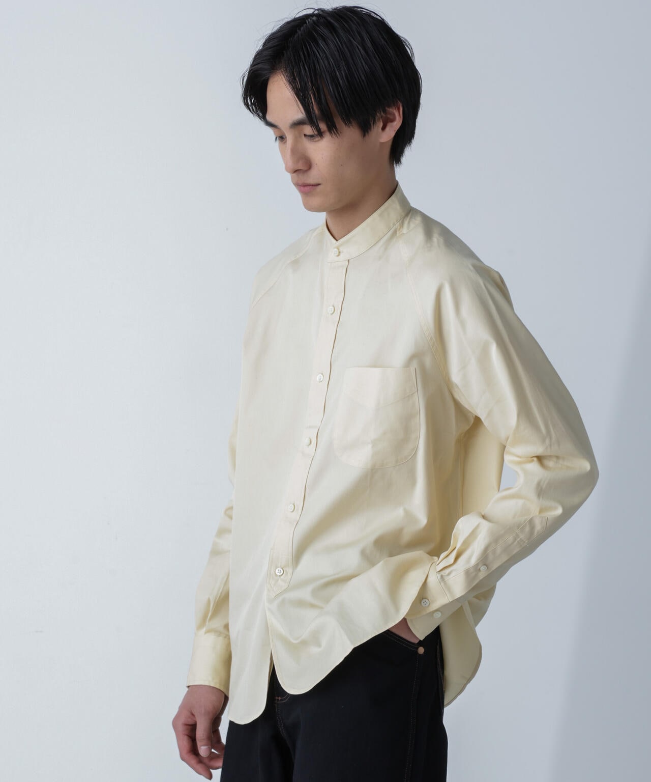 Scye/Oxford Grandad Collor Shirt 6704120095