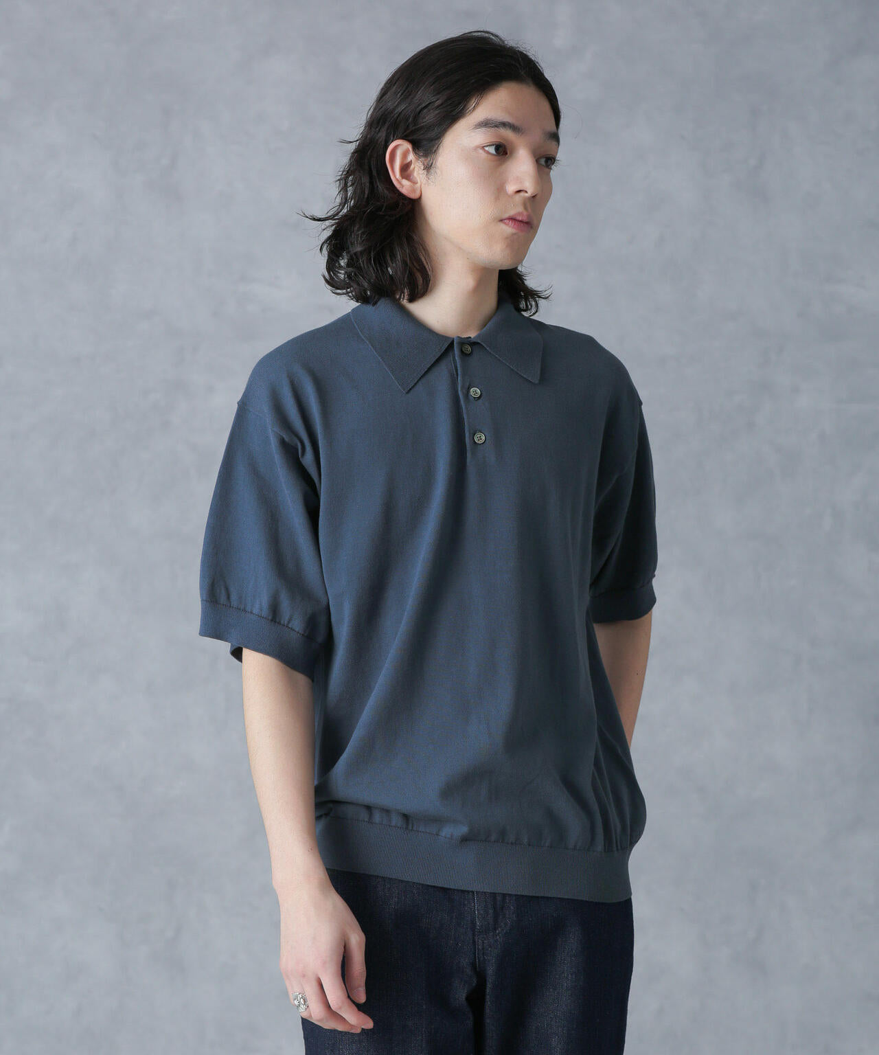 crepuscule/別注 S/S KNIT POLO 6704124027