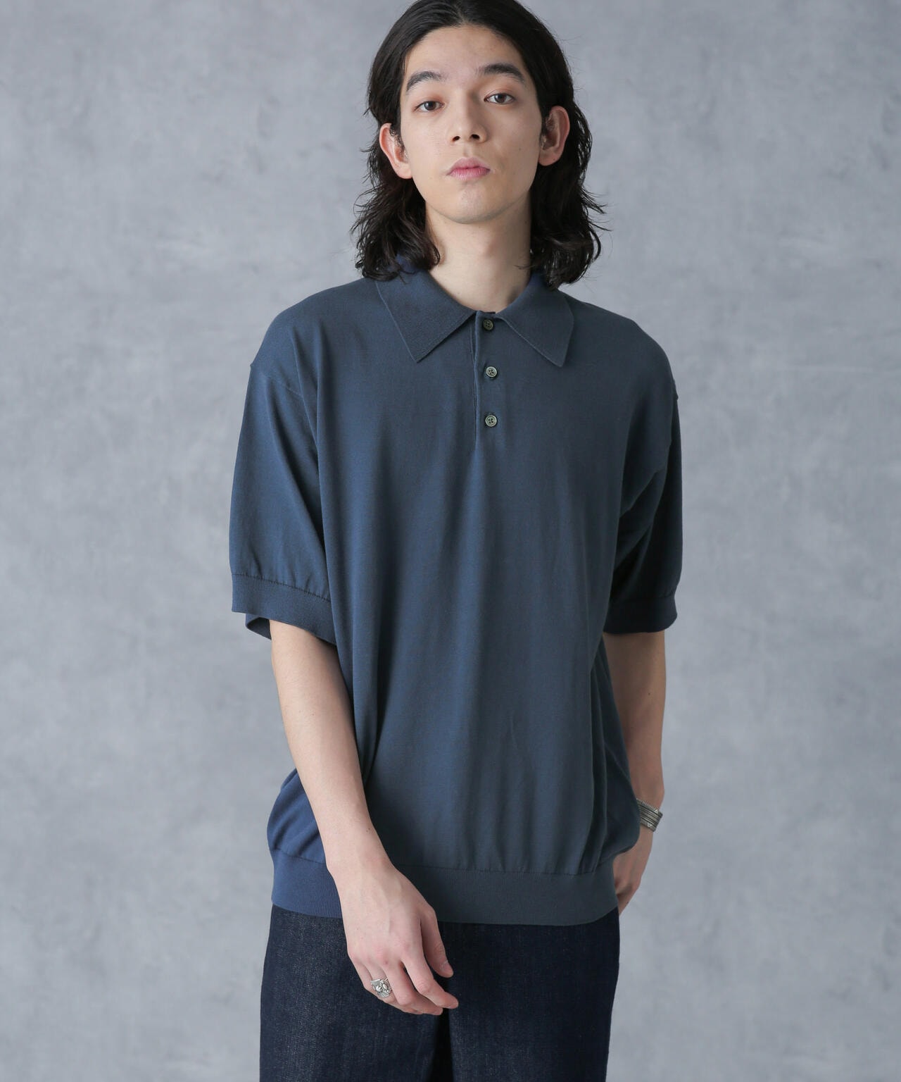 crepuscule/別注 S/S KNIT POLO 6704124027