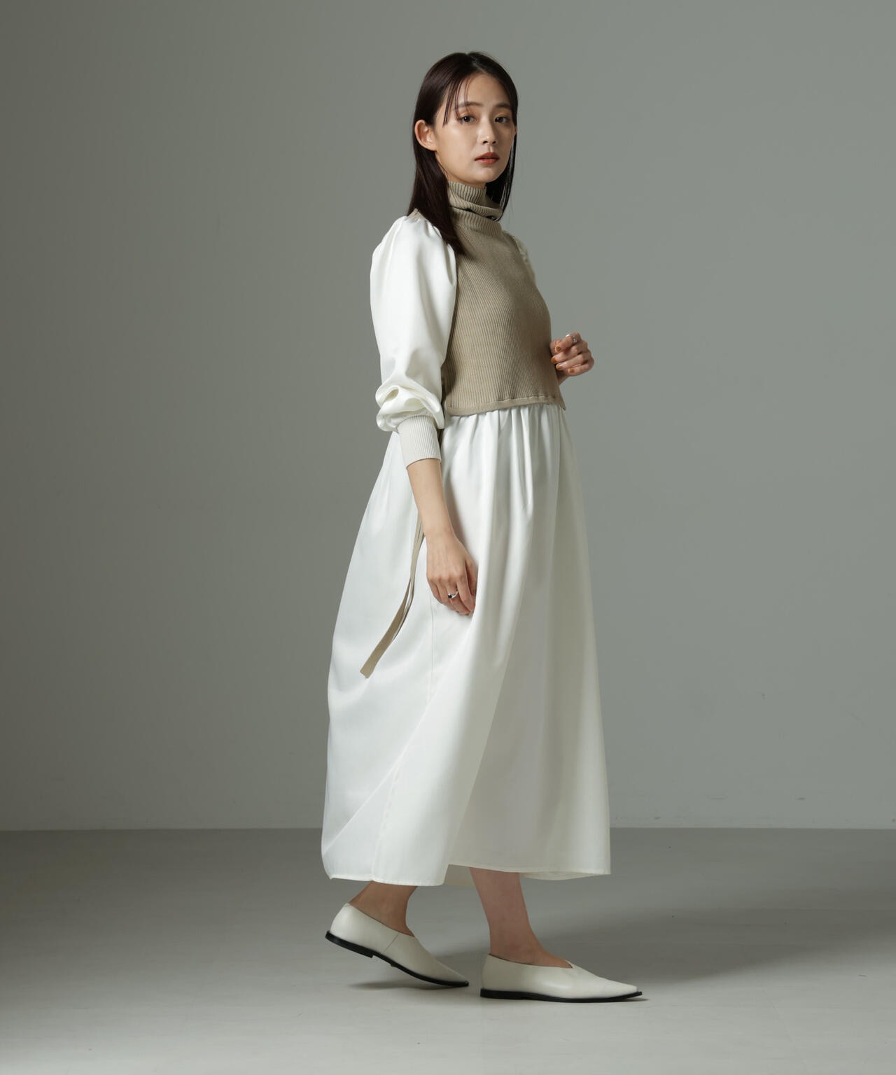 ニット ベスト ドッキング ワンピース 