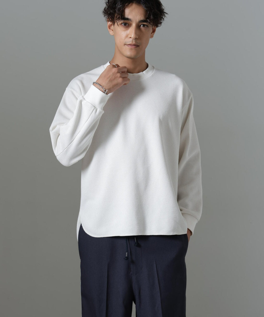 ワッフルロングスリーブＴシャツ main image 1