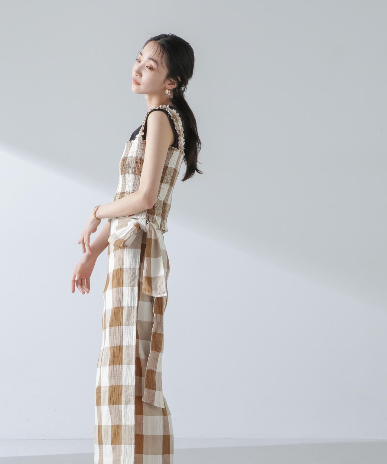 RITA ROW/Checkered pareo skirt 6714130010