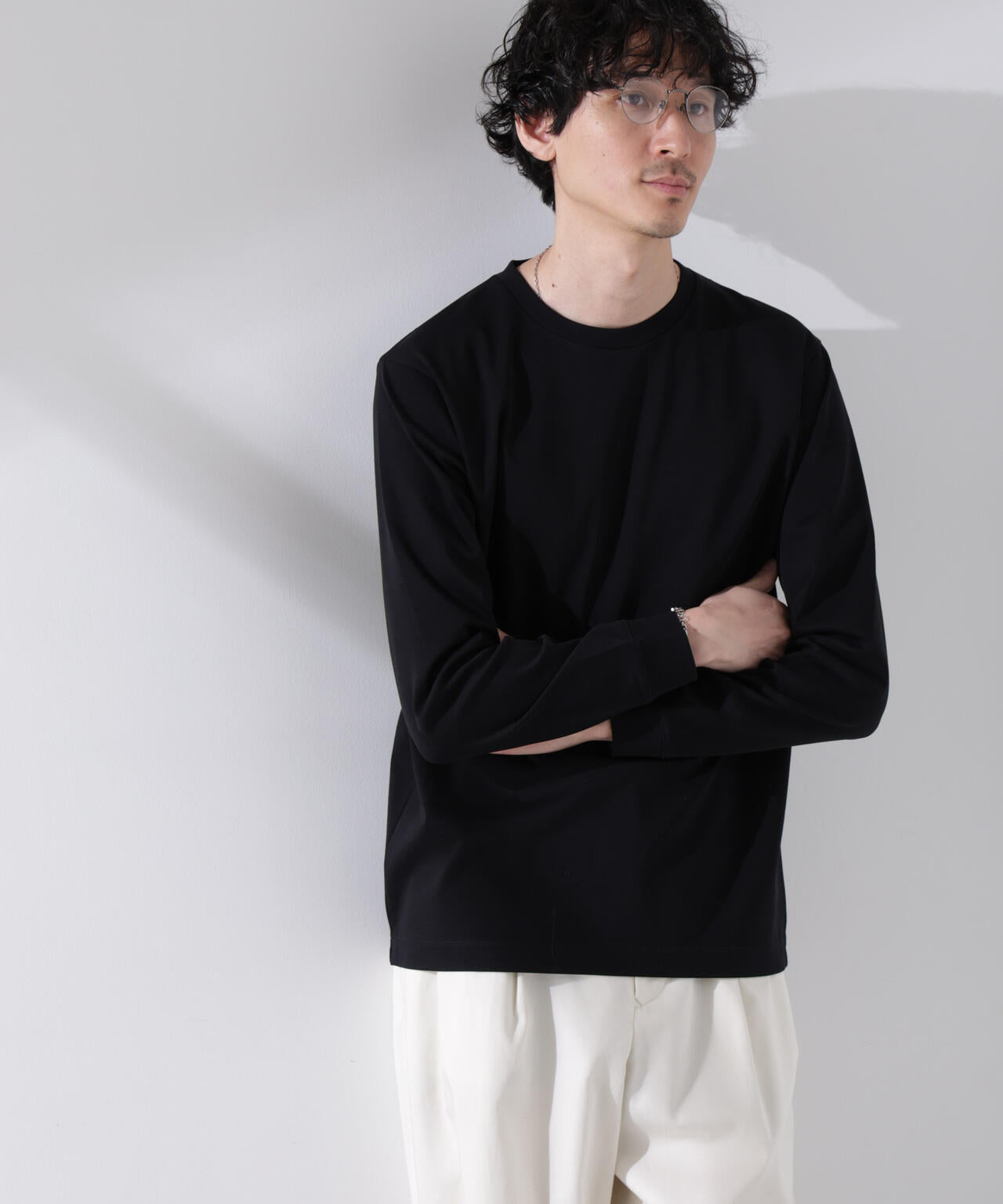 アンチスメル クルーネックTシャツ 長袖 6725123205