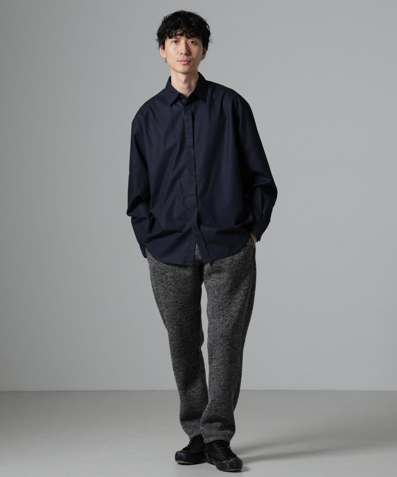 WEB限定 / テンセル コットン 比翼 レギュラー カラー シャツ