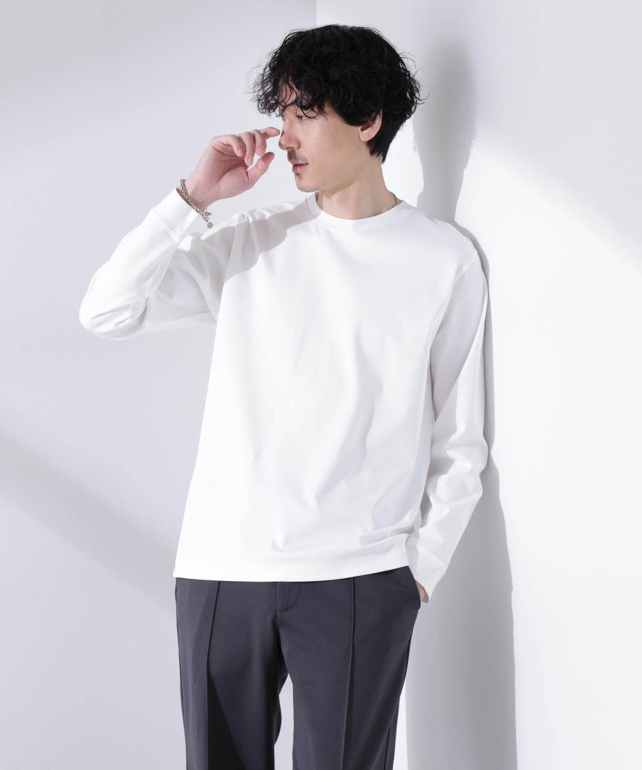 アンチスメル クルーネックTシャツ 長袖 6725123205