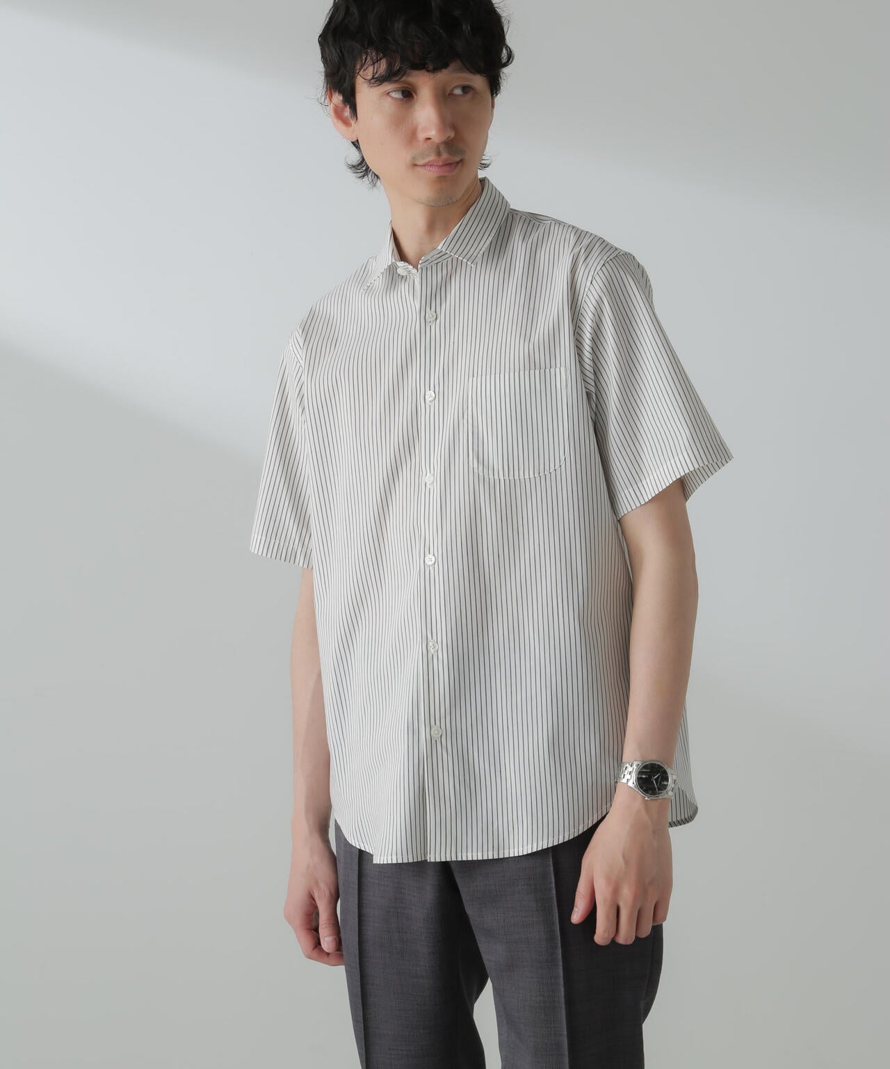 「ICE FLOW LINEN」バリエーションシャツ 半袖 6684121207