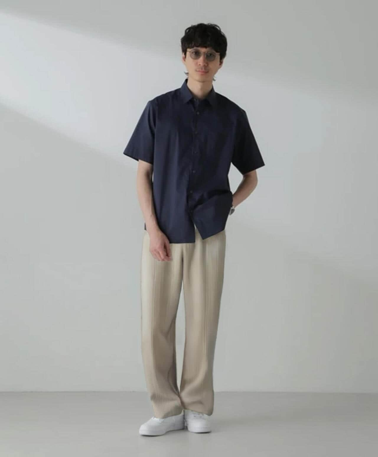 「ICE FLOW LINEN」レギュラーカラーシャツ 半袖 6684121206