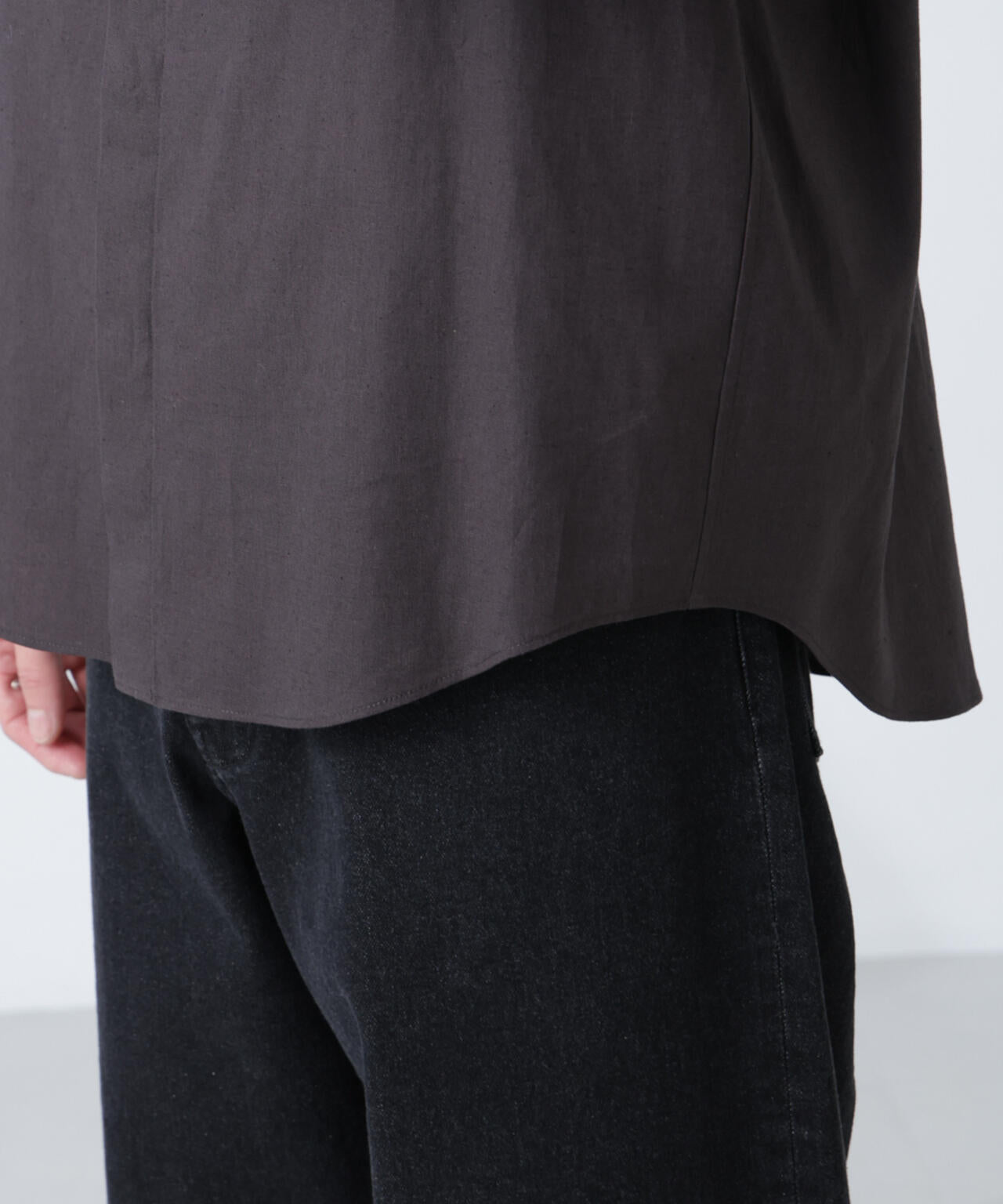 「BELGIUM LINEN FABRICS」リネンコットンレギュラーシャツ 6685120218