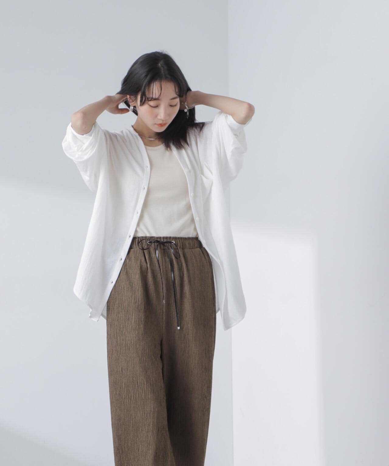 シアーカットワイドシャツ 6734123314